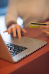 Image showing woman  shopping  Online