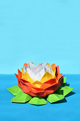 Image showing Origami paper water lily