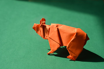 Image showing Origami paper bear