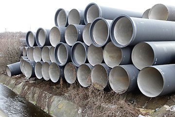 Image showing Concrete Sewage Pipes