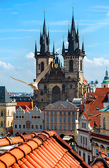 Image showing Tynsky cathedral Prague