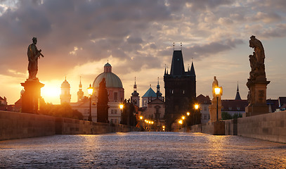 Image showing Dawn over the bridge