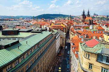 Image showing Prague street from above