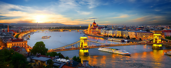 Image showing Parliament and bridges