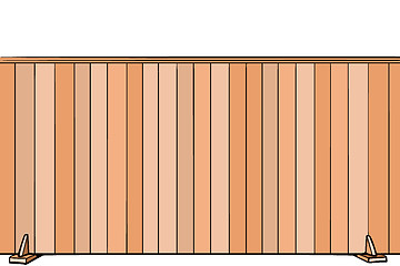 Image showing board fence. house real estate