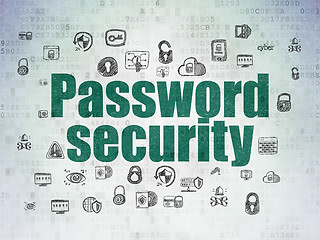 Image showing Protection concept: Password Security on Digital Data Paper background