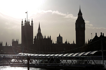 Image showing London Landmark Silhouette