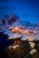 Image showing Hamnoy fishing village on Lofoten Islands, Norway