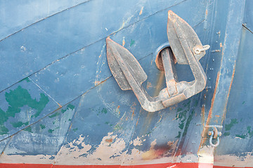 Image showing Old dutch ship with anchor