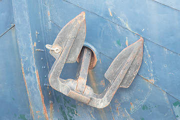 Image showing Old dutch ship with anchor