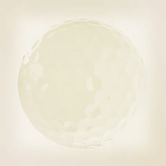 Image showing Golf ball. 3D rendering. Vintage style