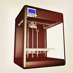 Image showing 3d printer. Modern technologies. Creating products of the innova