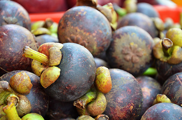 Image showing Fresh mangosteen for sale