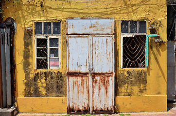 Image showing Old rusty metal door