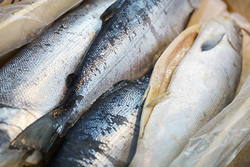 Image showing fresh fish or seafood at asian street market