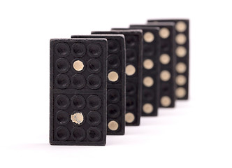 Image showing Old domino game isolated 