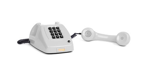 Image showing Vintage telephone - Grey