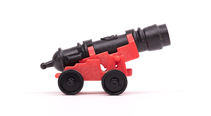 Image showing Old plastic toy, canon