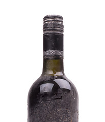 Image showing Top of an old bottle of wine