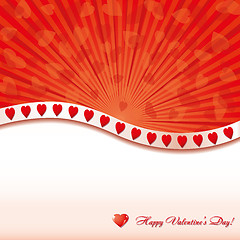 Image showing Valentine background withlittle glitter hearts and place for greetings