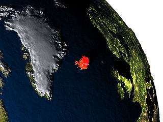 Image showing Iceland from space