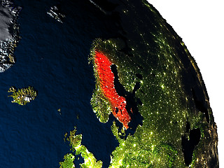 Image showing Sweden from space