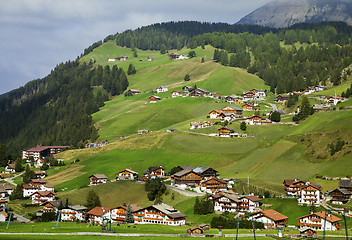 Image showing Village in Dolomites