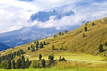 Image showing Sassolungo mountain in Dolomites