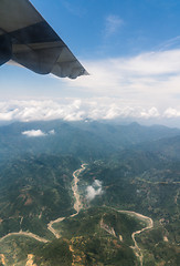 Image showing Nepal and Himalayas landscape view from airplane