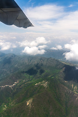 Image showing Nepal and Himalayas landscape view from airplane