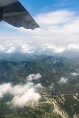 Image showing Nepal and Himalayas landscape view from airplane