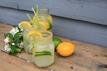 Image showing Cold lemonade for the worm days 