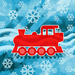 Image showing Winter railway train