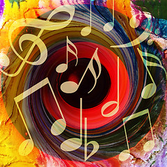 Image showing Bright music background