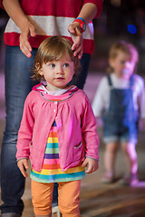 Image showing little girl dancing in the kids disco