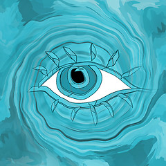 Image showing All-seeing eye abstract background