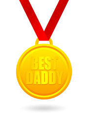 Image showing Best daddy medal 