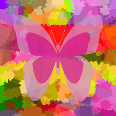 Image showing Butterfly bright background