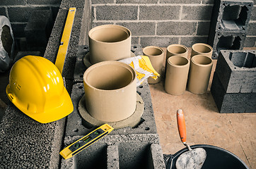 Image showing construction of a modular chimney