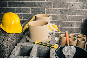 Image showing construction of a modular chimney