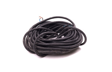 Image showing Black wire cable isolated