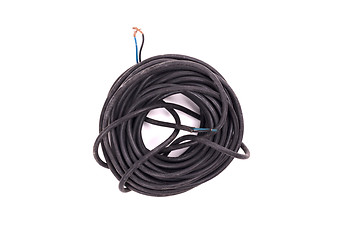 Image showing Black wire cable isolated