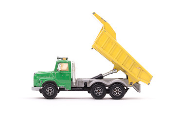 Image showing Dump truck toy isolated