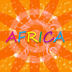 Image showing Africa music background