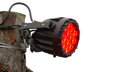 Image showing Stage LED spot light with red mood