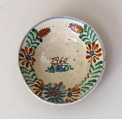 Image showing Very old dutch plate isolated