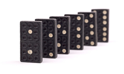 Image showing Old domino game isolated 