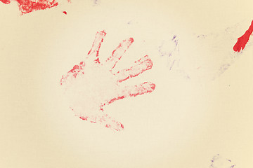 Image showing colorful hand prints