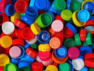 Image showing Background made from screw caps