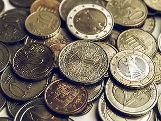 Image showing Vintage Euro coins